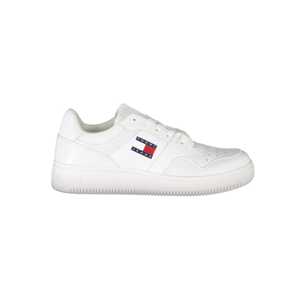 Tommy Hilfiger White Leather Men's Sneakers