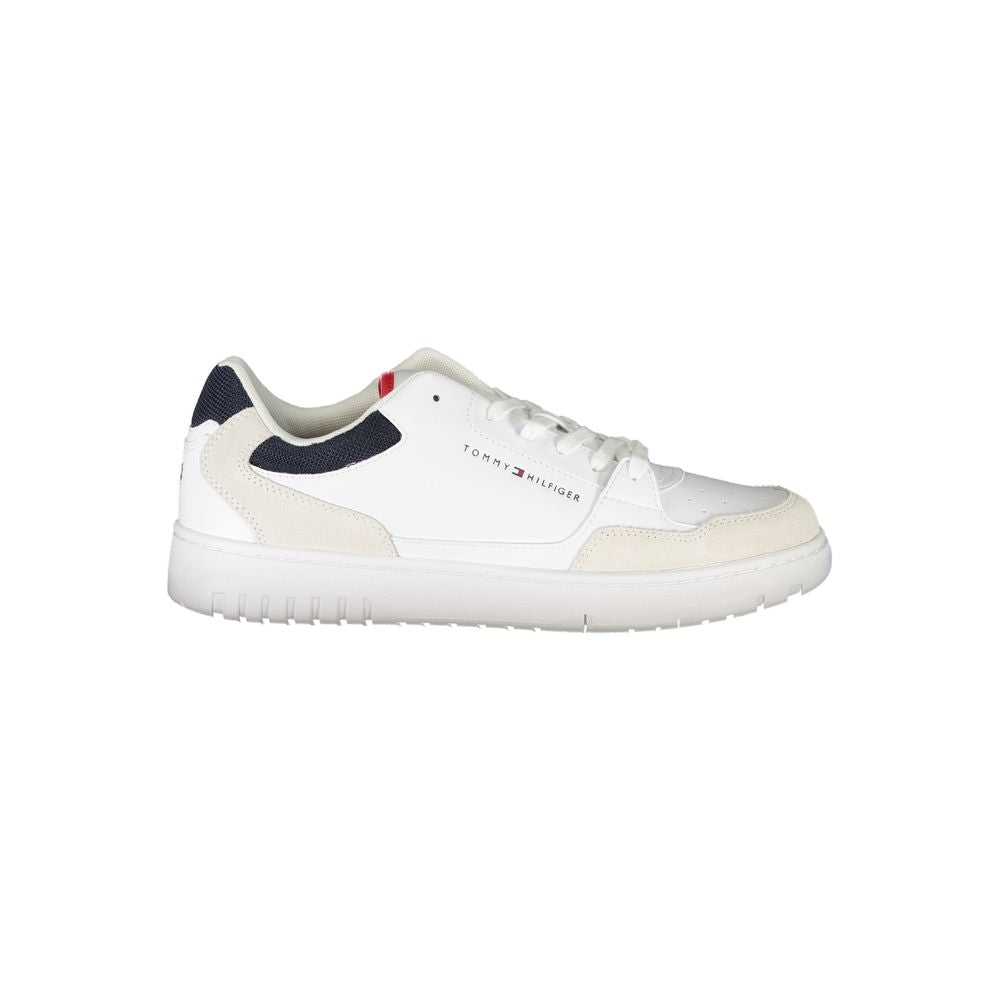 Tommy Hilfiger White Leather Men's Sneakers