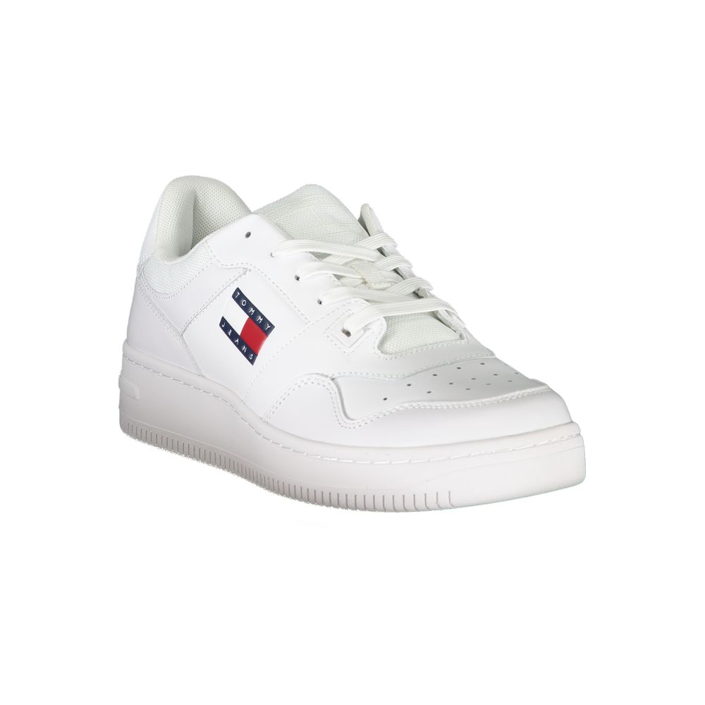 Tommy Hilfiger White Leather Men's Sneakers