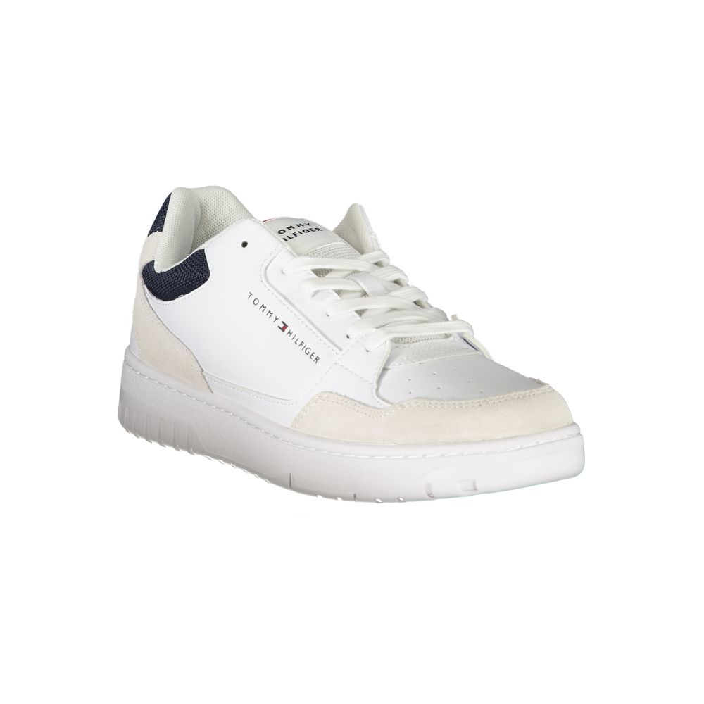 Tommy Hilfiger White Leather Men's Sneakers