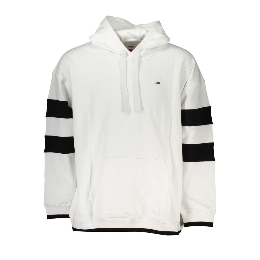 Tommy Hilfiger Chic white sweatshirt with hood and contrasting details