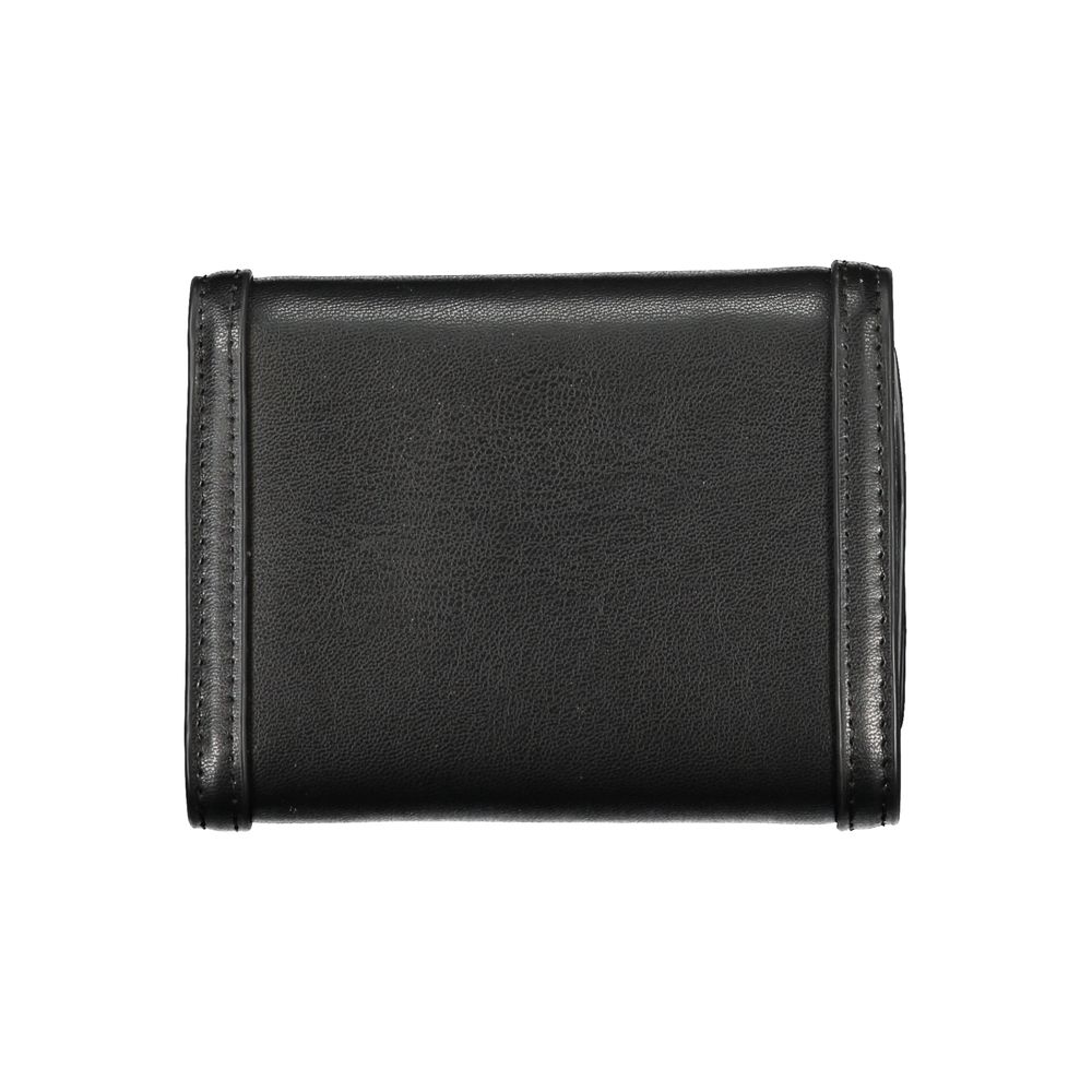 Tommy Hilfiger Elegant black double format wallet with logo