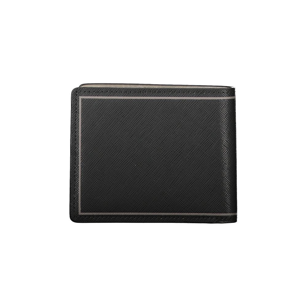 Tommy Hilfiger Black Leather Wallet with Two Cards