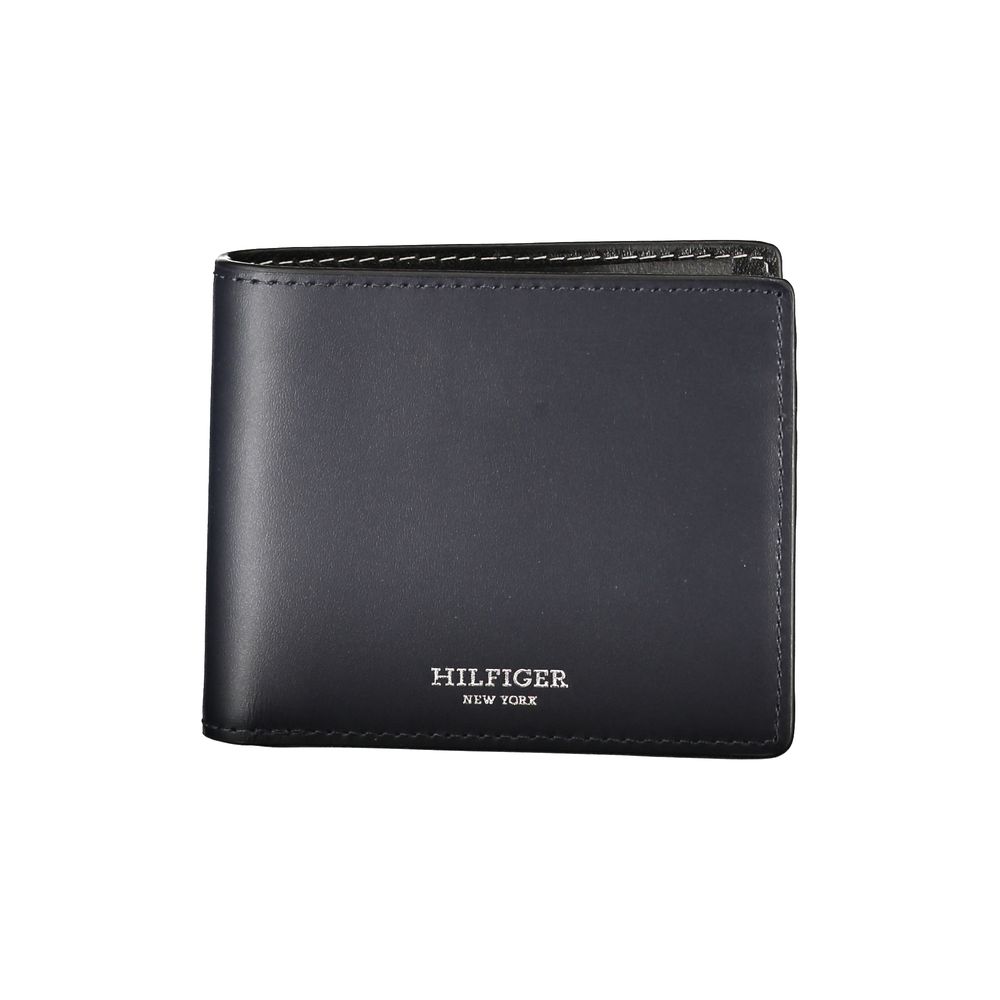 Tommy Hilfiger Elegant Blue Leather Wallet for the Wallet