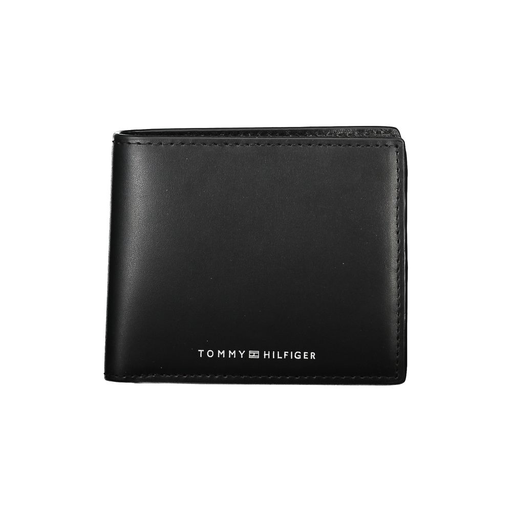 Tommy Hilfiger Elegant Black Leather Wallet for Men