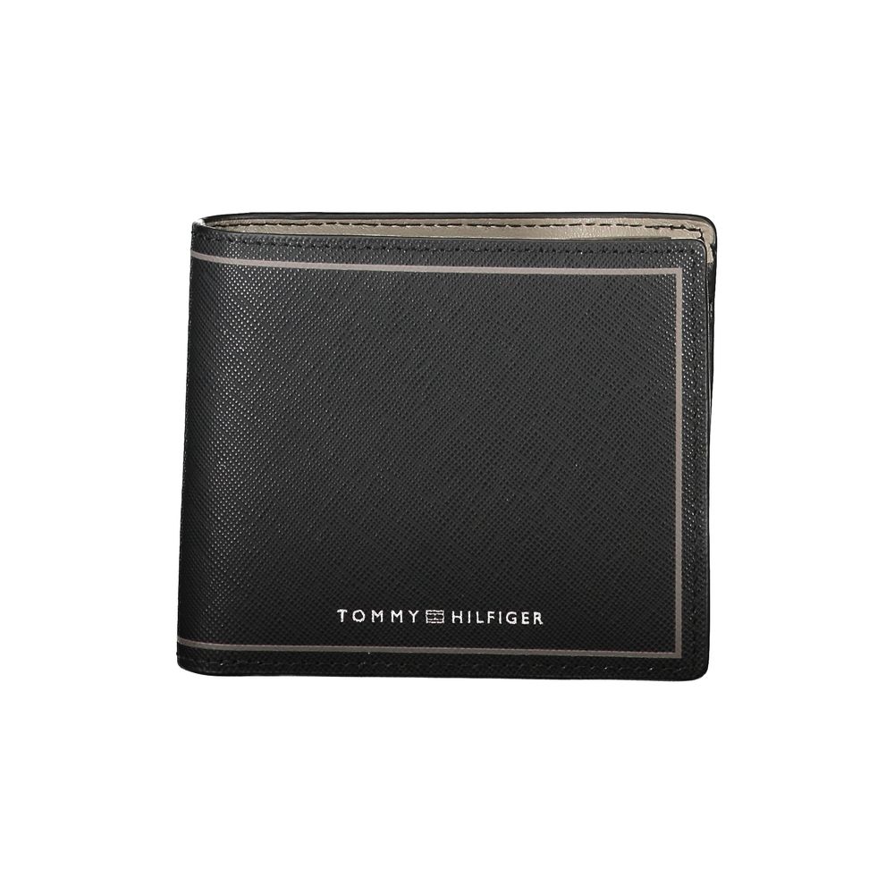 Tommy Hilfiger Elegant Black Leather Wallet