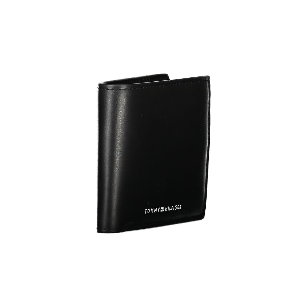 Tommy Hilfiger Elegant Black Leather Wallet for Men