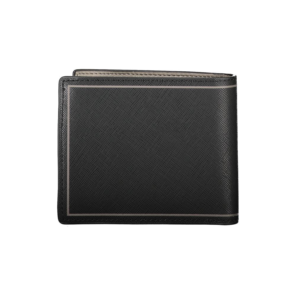 Tommy Hilfiger Elegant Black Leather Wallet