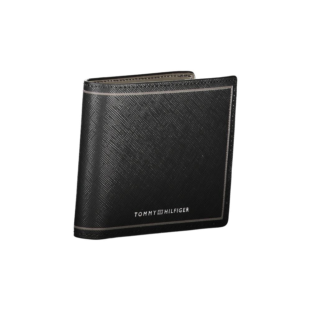 Tommy Hilfiger Elegant Black Leather Wallet