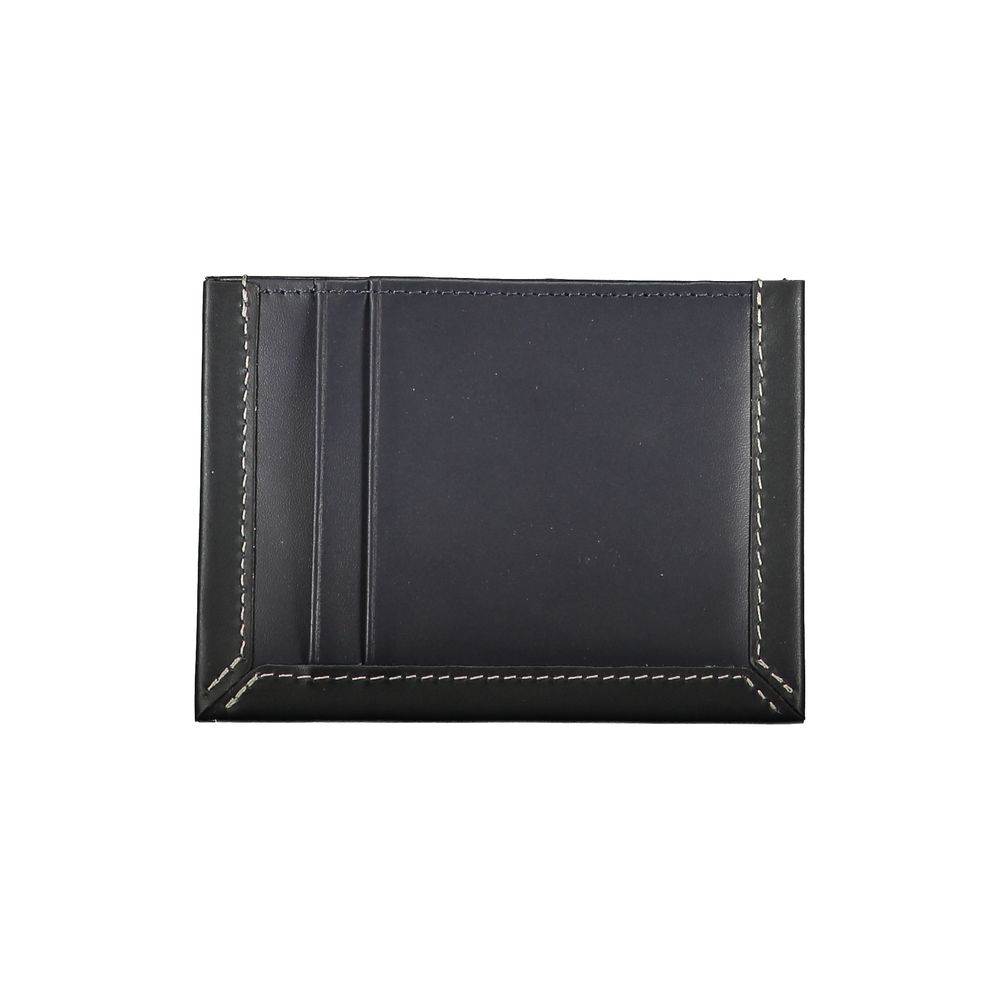 Tommy Hilfiger Elegant blue leather card holder with contrasting detail