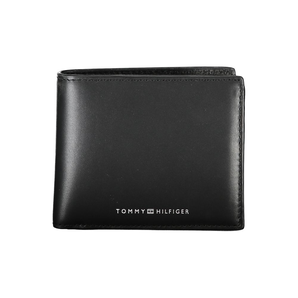 Tommy Hilfiger Elegant black leather wallet for the modern man