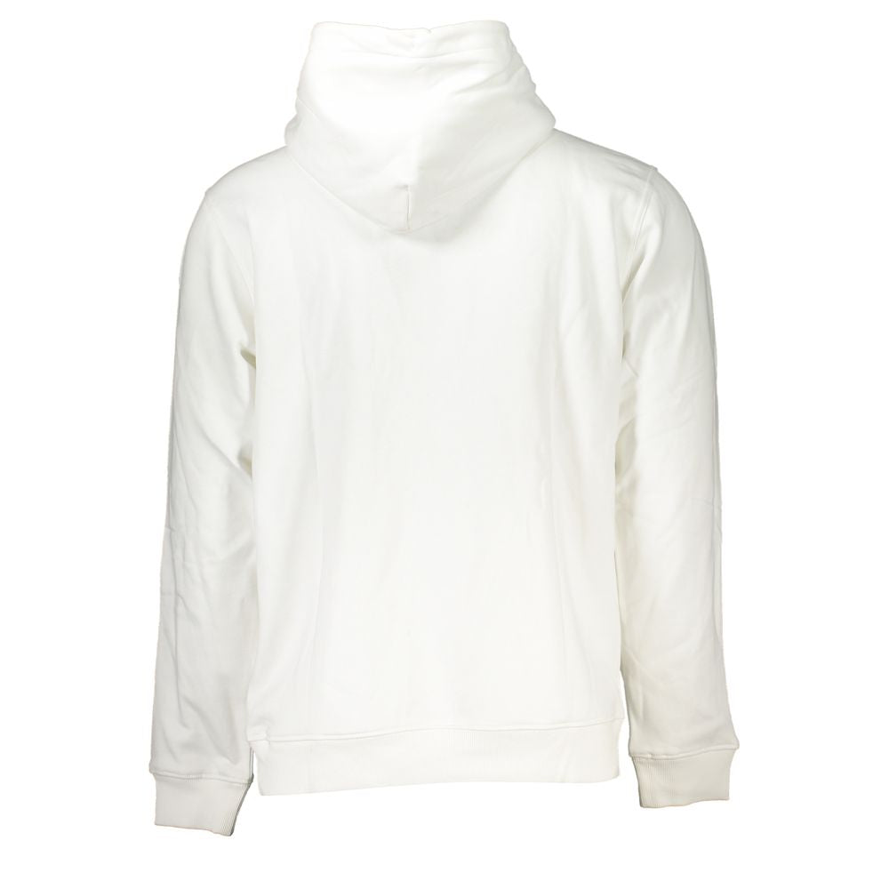 Tommy Hilfiger Elegant white hooded sweatshirt with embroidery