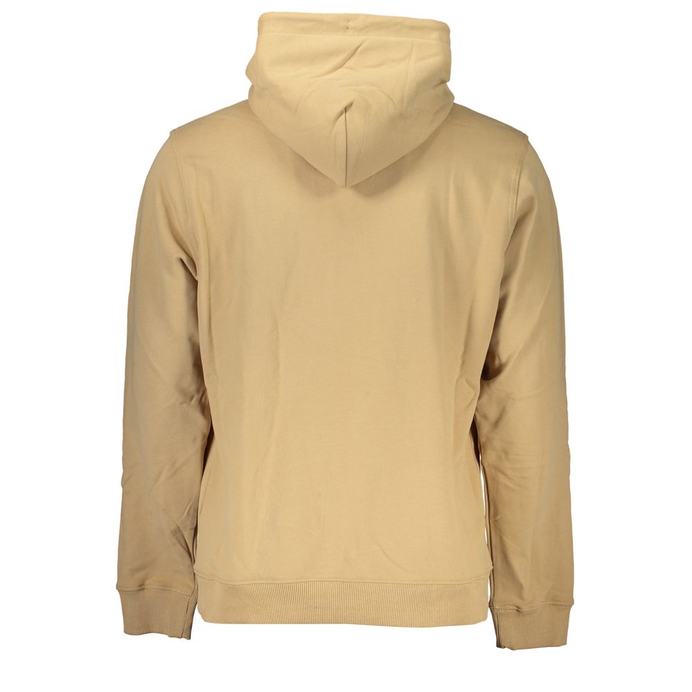 Tommy Hilfiger beige cotton sweatshirt with hood and central pocket