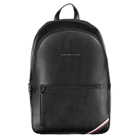 Tommy Hilfiger Elegant black Urban Backpack with contrasting details