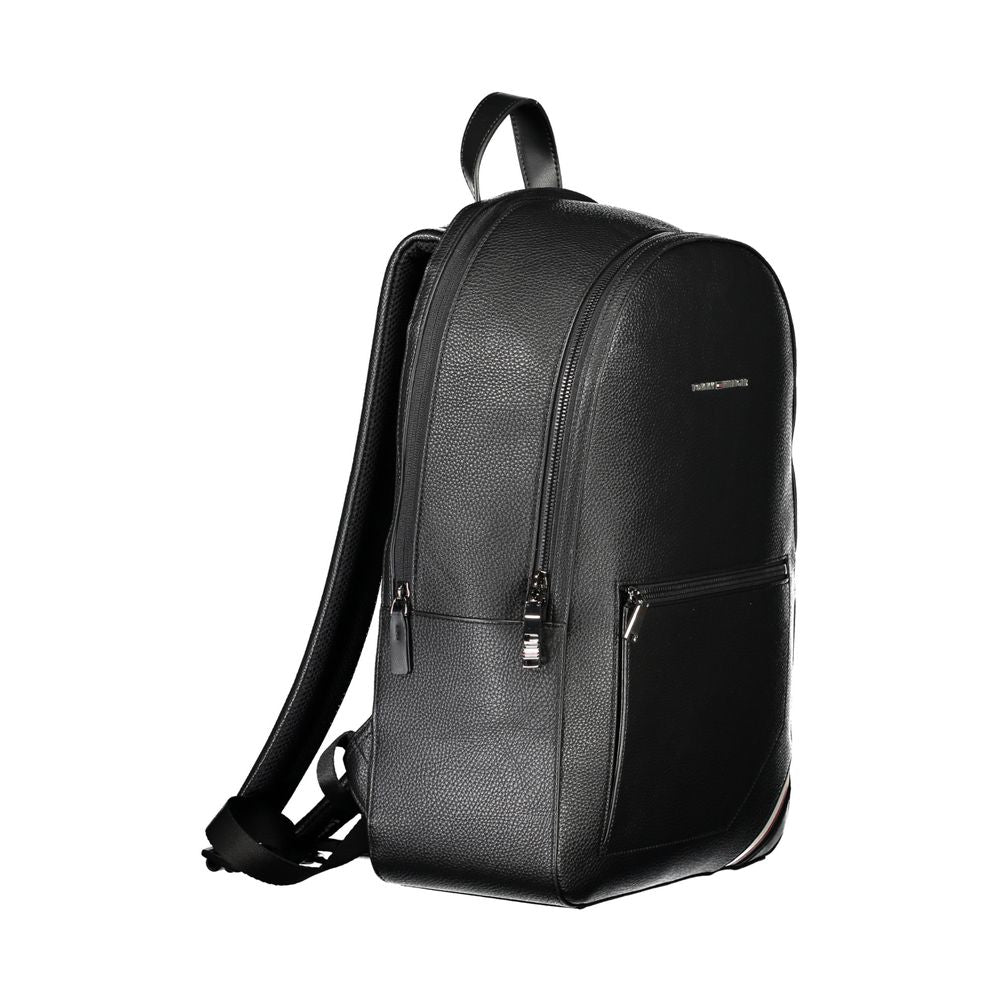 Tommy Hilfiger Elegant black Urban Backpack with contrasting details