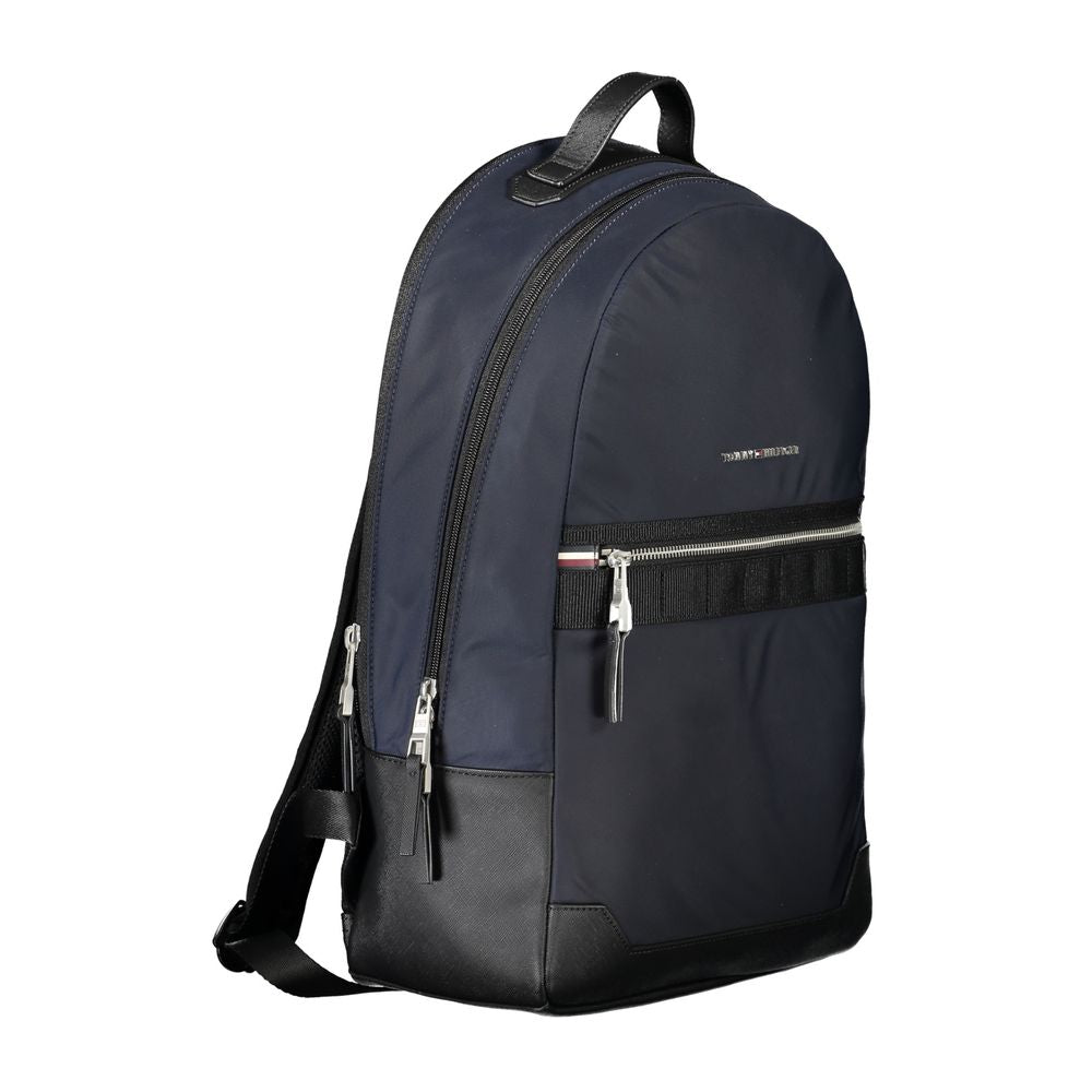 Tommy Hilfiger Elegant blue backpack with contrast details