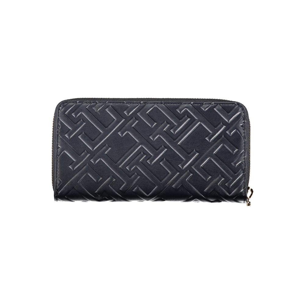 Tommy Hilfiger Elegant blue wallet with three compartments