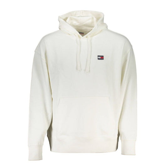 Tommy Hilfiger Elegant white cotton hooded sweatshirt