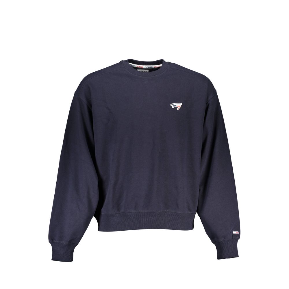 Tommy Hilfiger Chic blue sweater with round neck and logo detail