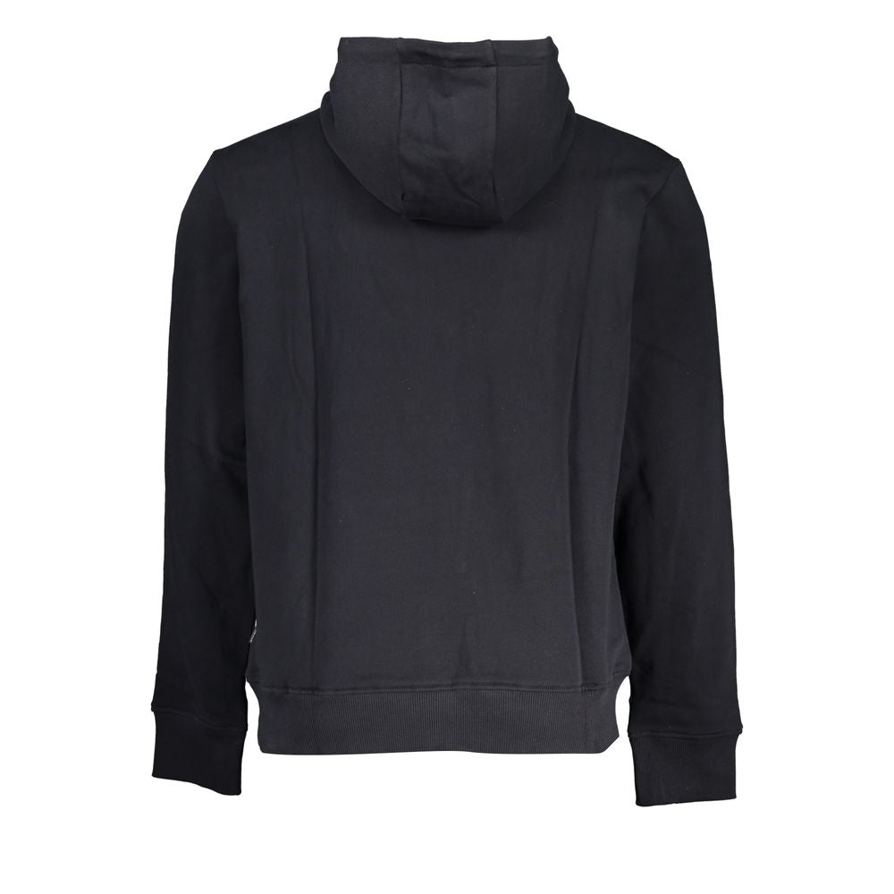 Napapijri Smooth black cotton hooded sweatshirt