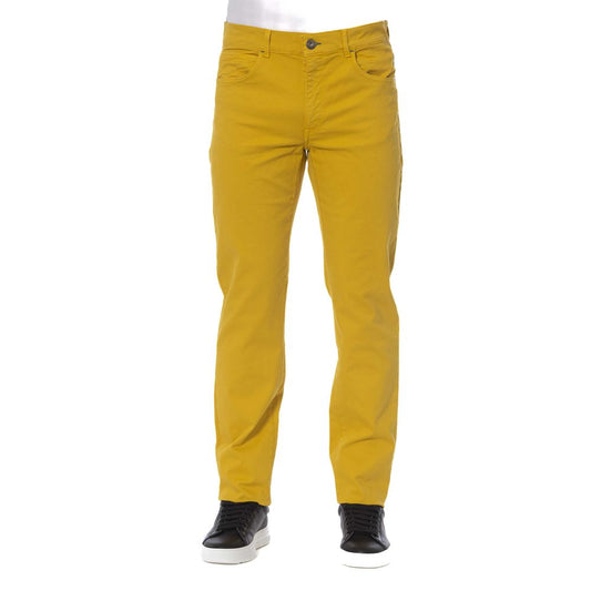 Trussardi Jeans Gelbe Baumwolle Männer Hose