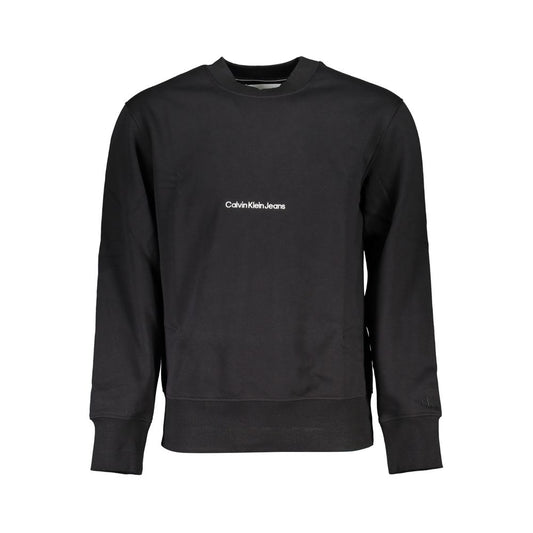 Calvin Klein Slim Black Crew Neck Fleece Sweatshirt