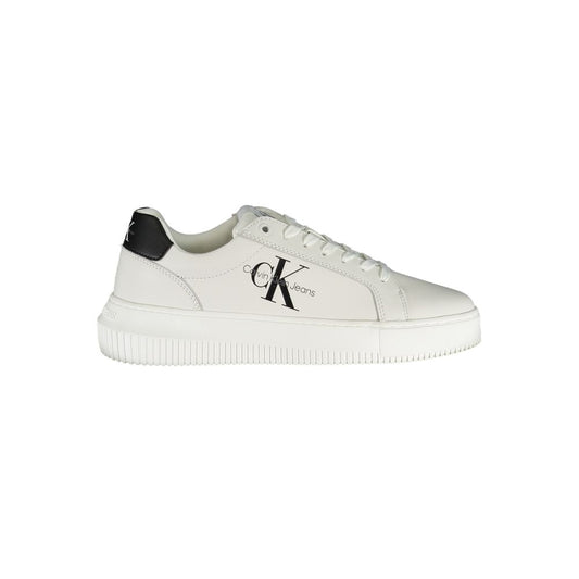 Calvin Klein Eco-Chic Weiße Sneakers mit kontrastierenden Details