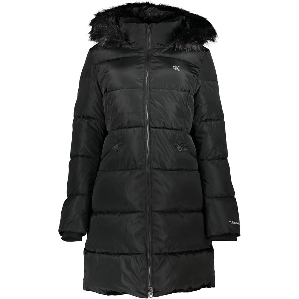 Calvin Klein Chic hooded jacket with removable fur trim