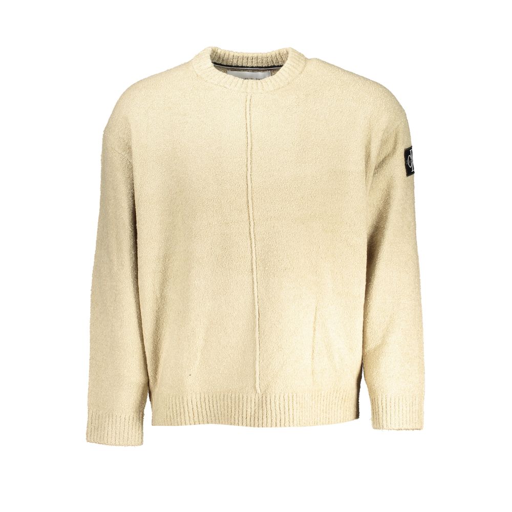 Calvin Klein Chic beige sweater with round neck and contrasting details