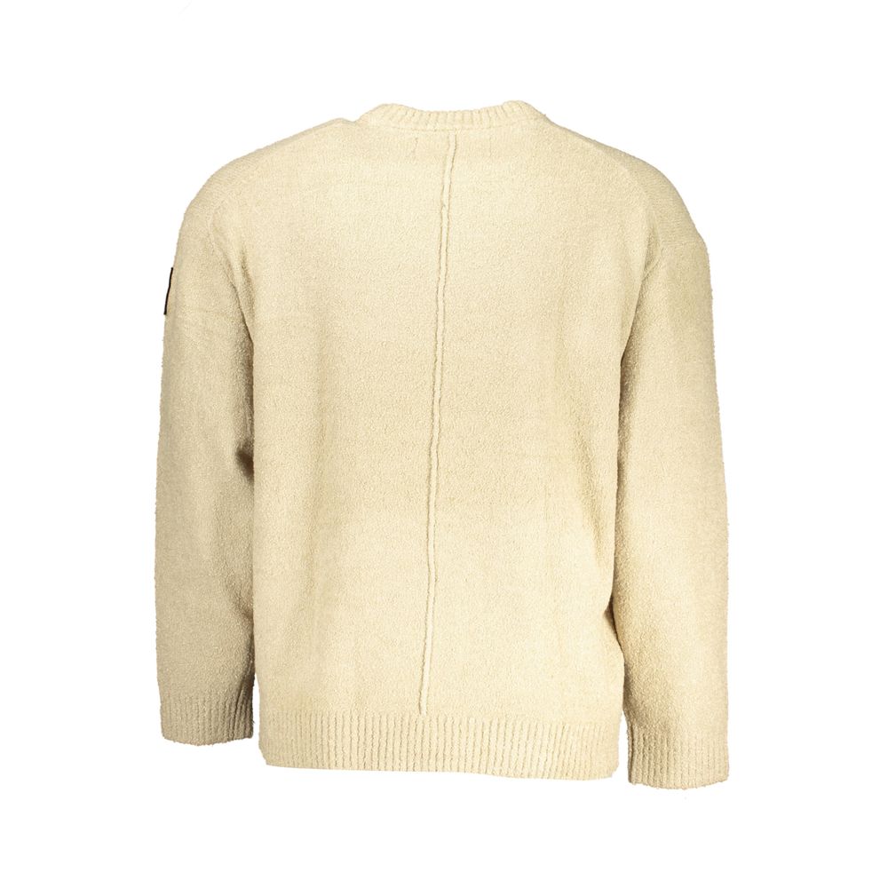 Calvin Klein Chic beige sweater with round neck and contrasting details