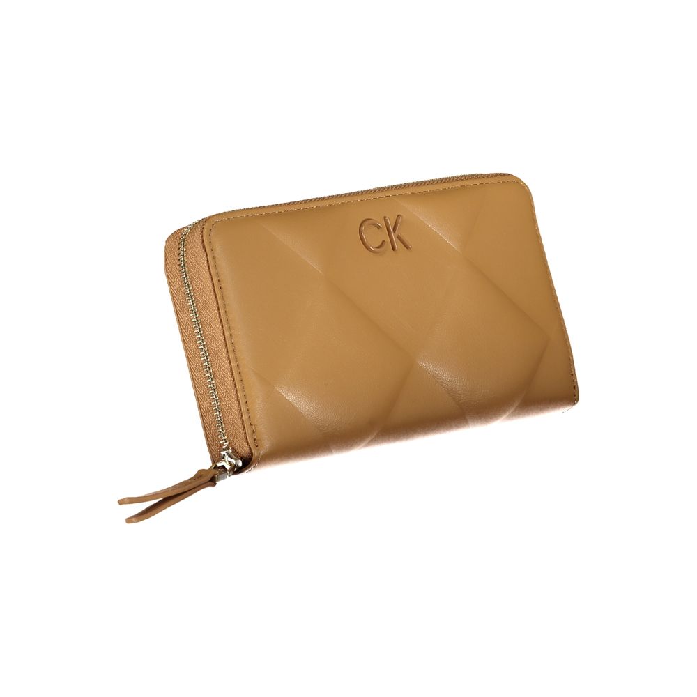 Calvin Klein Elegante braune Polyester-Geldbörse mit RFID-Block