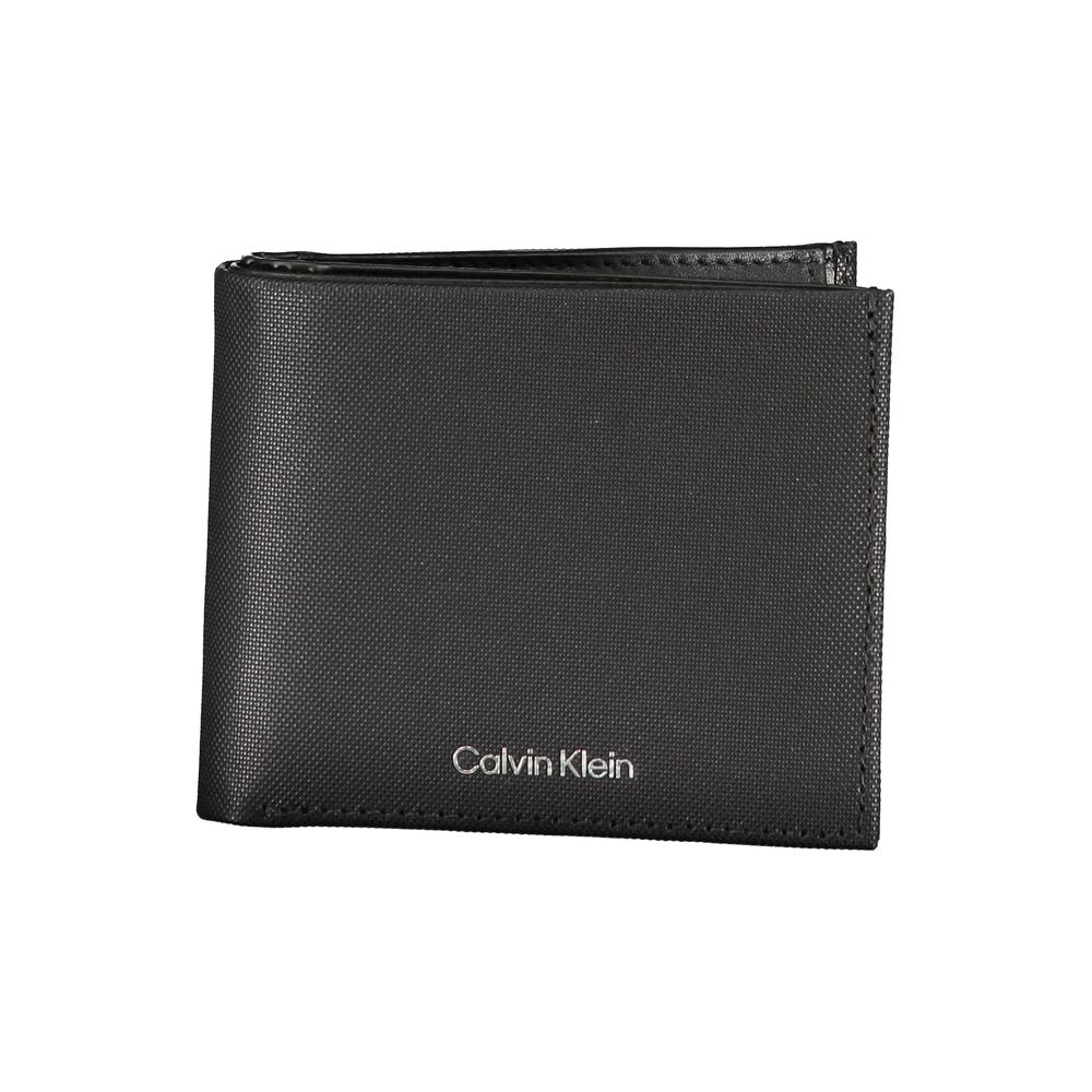 Calvin Klein Elegant wallet made of black leather with RFID block