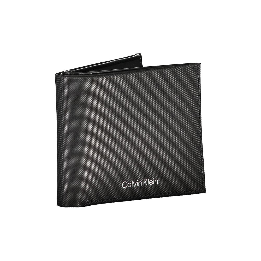 Calvin Klein Elegant wallet made of black leather with RFID block