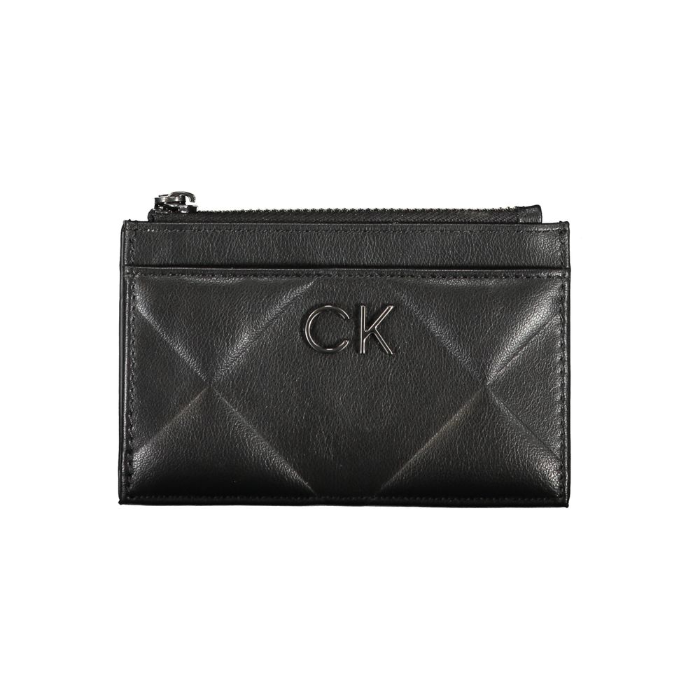 Calvin Klein Elegant black wallet with zip and contrasting details