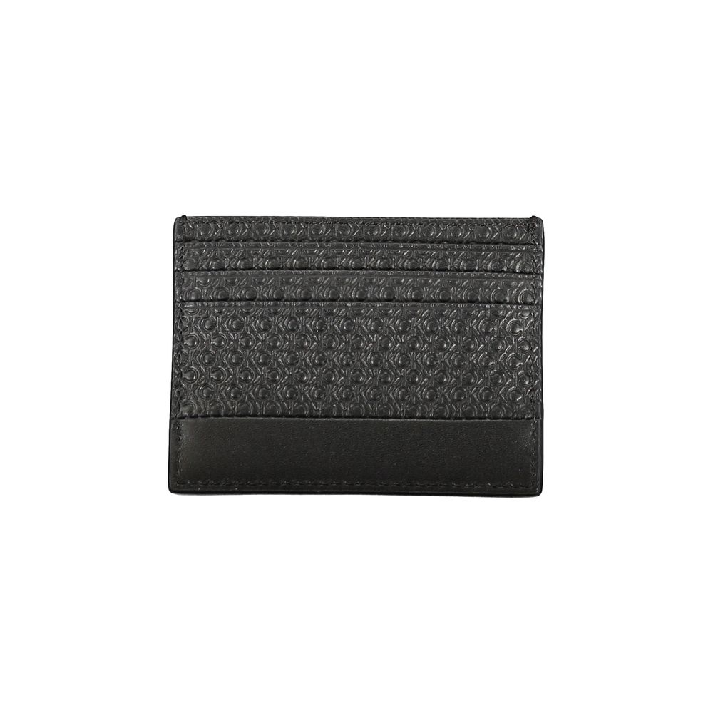 Calvin Klein Elegant Card Case in Black with Contrast