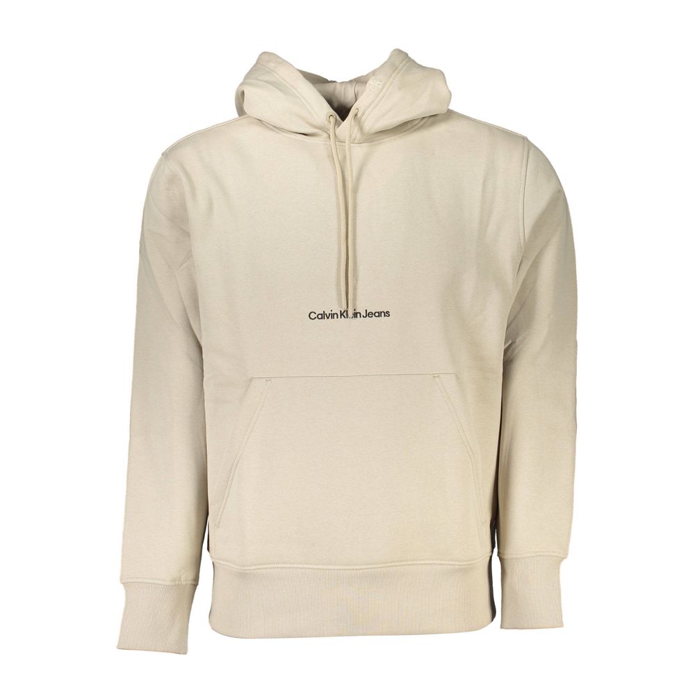 Calvin Klein Beige Fleece Lined Hoodie - Timeless Comfort