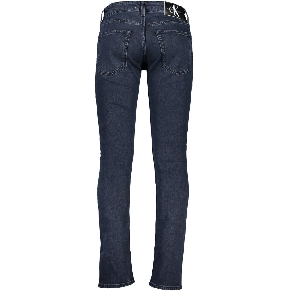 Calvin Klein Raised Blue Jeans with Signature Contrast Detail