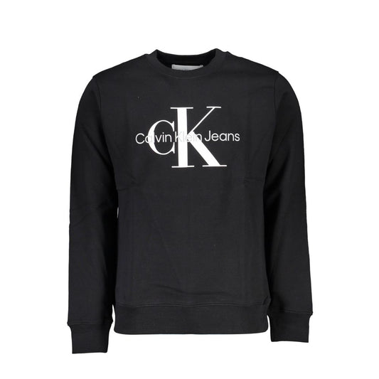 Calvin Klein Slim Black Cotton Crew Neck Sweatshirt