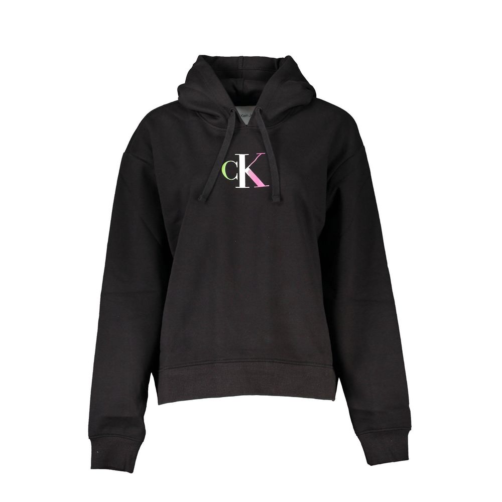 Calvin Klein Chic black sweatshirt with hood and fleece inside