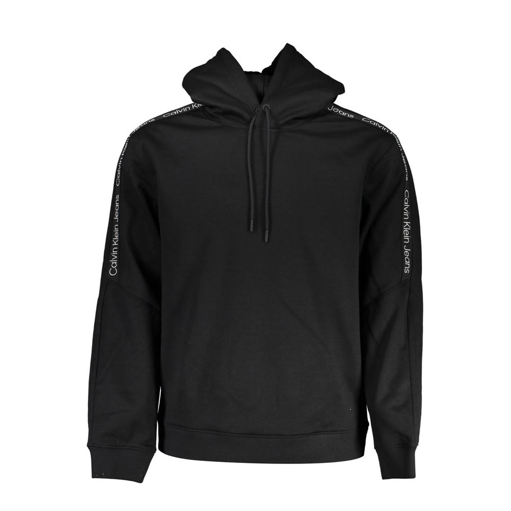 Calvin Klein Smooth Fleece Hooded Sweatshirt in Black