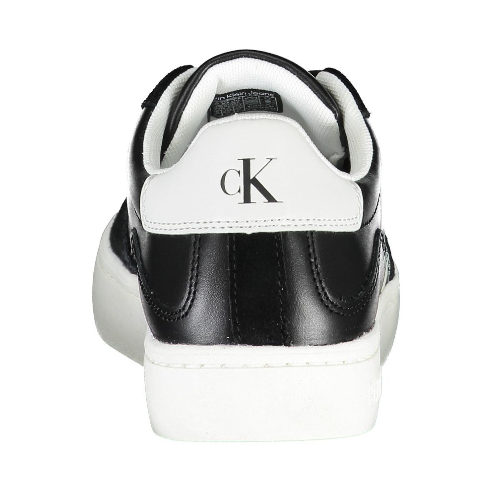 Calvin Klein Simple black lace-up sneakers with contrasting details