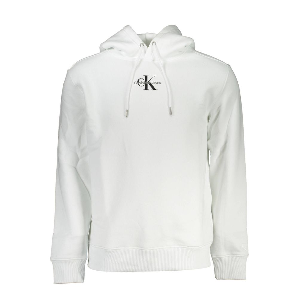 Calvin Klein Chic white embroidered hoodie with an eco-conscious touch