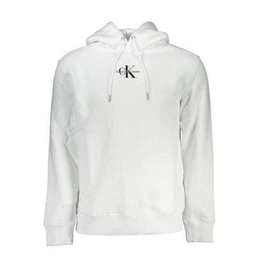 Calvin Klein Chic white embroidered hoodie with an eco-conscious touch