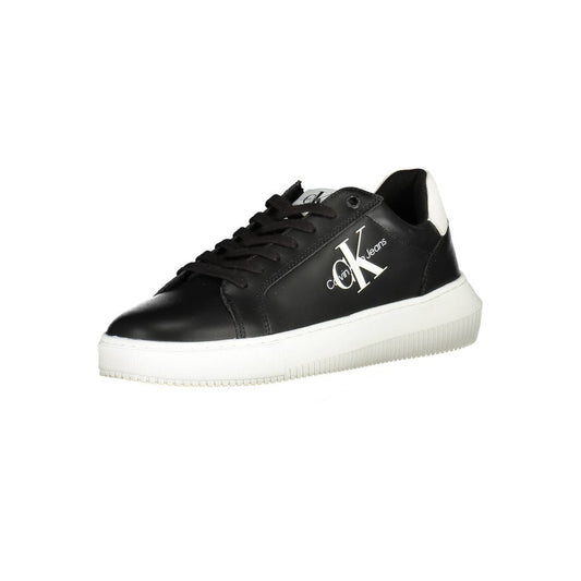 Calvin Klein Smooth Black Lace-Up Sneakers