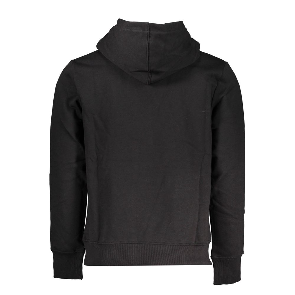 Calvin Klein Smooth Black Hooded Sweatshirt with Fleece Lining