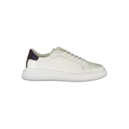 Calvin Klein Elegant white lace-up shoes with contrast