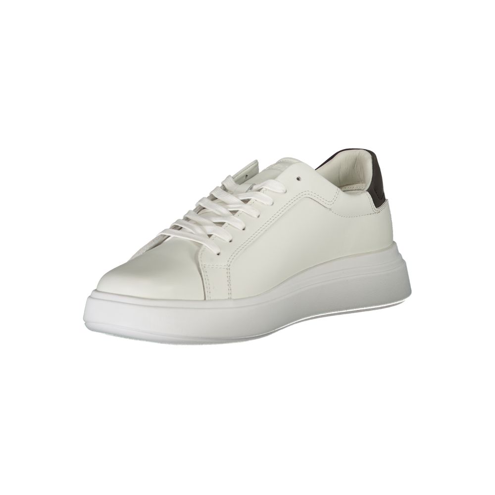 Calvin Klein Elegant white lace-up shoes with contrast