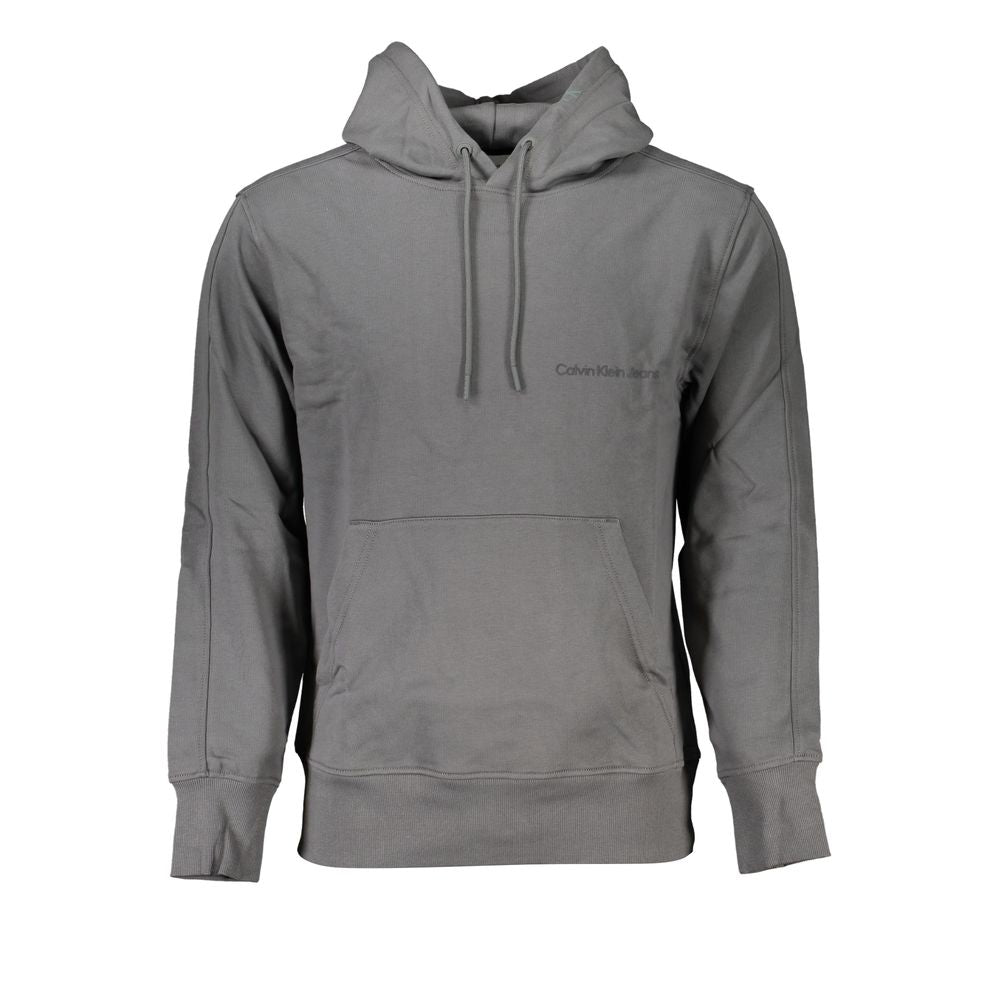 Calvin Klein Elegant Grey Hooded Sweatshirt