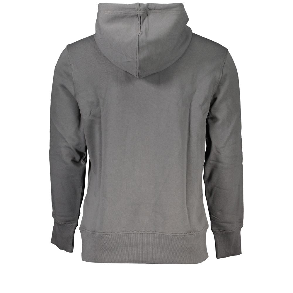 Calvin Klein Elegant Grey Hooded Sweatshirt