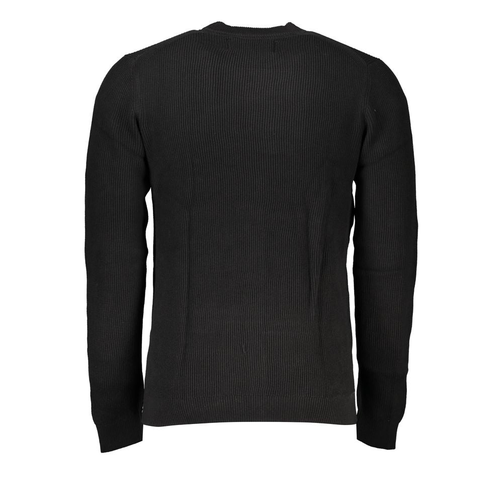 Calvin Klein Plain Black Crew Neck Logo Sweater